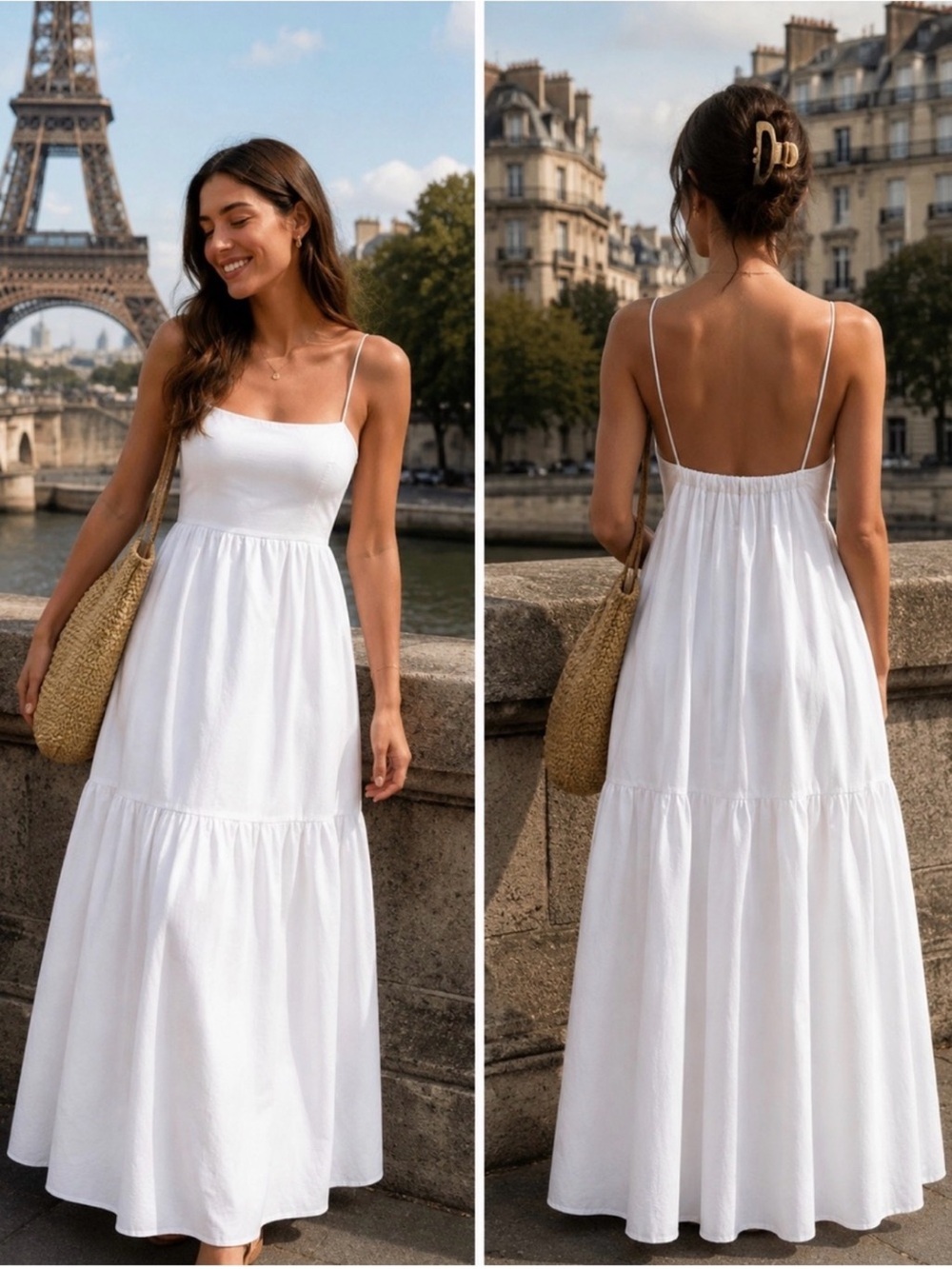 NWT Commense Elegant White Maxi Dress - Picture 3 of 5